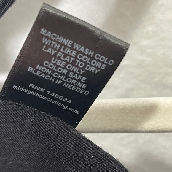 Midnight Hour Skull Tarot Card Graphic Print Long Sleeve Mid Length Goth Shirt - Picture 6 of 7